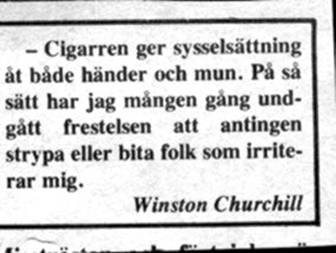 Cigarr justerad